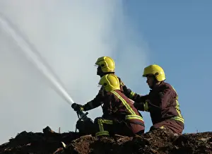 Firefighters at scene of fire at Staples Corner