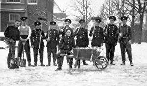 Winters Collection: Firefighters and winter snows, WW2