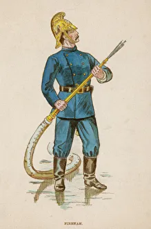 Fireman with hosepipe