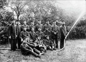 Natural History Museum Collection: Firemen, c. 1910 at the Natural History Museum