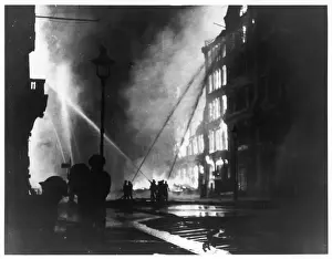 Blitz Prints: Firemen Hosing 1940