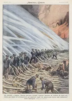Fire Men Prints: Firemen in London Blitz