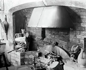 Abass Prints: Fireplace at Barnwells House, Cerne Abass, early 1900s