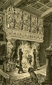 Fireplace of the Hotel Terre Neuve