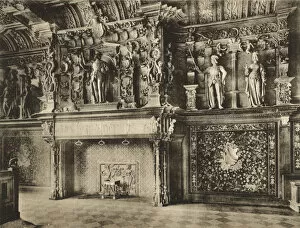 Fireplace in Palais de Justice, Bruges, Belgium
