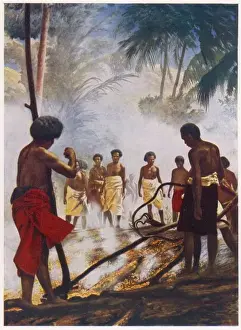 Fiery Prints: Firewalking, Fiji