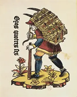 Carnavalet Prints: Firewood carrier (16th c. ). Engraving. FRANCE