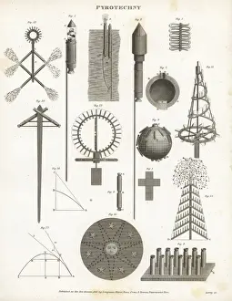 Fireworks Prints: Firework manufacture or pyrotechny, 18th century