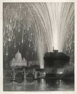 Images Dated 15th October 2007: Fireworks on the Tiber