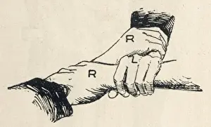 First aid, carrying patient using three interlocked hands