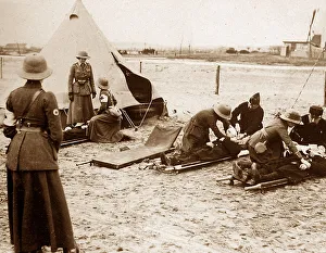 Yeomanry Prints: The First Aid Nursing Yeomanry behind the front line in WW1