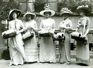 Fundraising Gallery: First Alexandra Rose Day charity, women selling roses