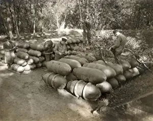 Some Prints: Some of the first American-made bombs to arrive