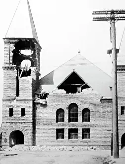 Oakland Prints: First Baptist Church, Oakland, San Francisco earthquake