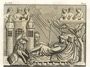 Battlement Prints: First bas-relief of a 12th century sarcophagus