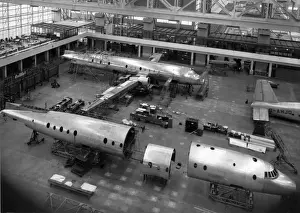 The first two Bristol Britannias under construction