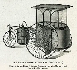 Patented Prints: First British motor car 1880