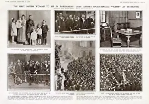 Astor Prints: The First British Woman Member of Parliament (MP) - Lady Astor - scenes of her triumph and life outside politics