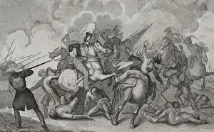 Gomez Prints: First Carlist War (1833-1840). Battle of Villarrobledo