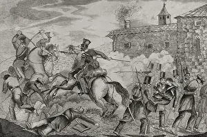 Gomez Prints: First Carlist War (1833-1840). Battle of Villarrobledo