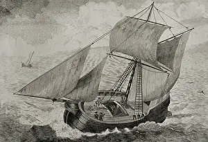 Gomez Prints: First Carlist War (1833-1840). Don Carlos sailing to France
