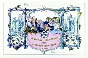 1843 Collection: First Christmas Card by Sir Henry Cole and John Horsley