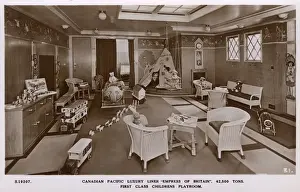Murals Prints: First Class Childrens Playroom on Empress of Britain