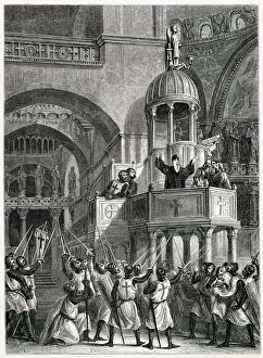 Images Dated 16th February 2021: FIRST CRUSADE Preaching the Crusade. Date: 1095