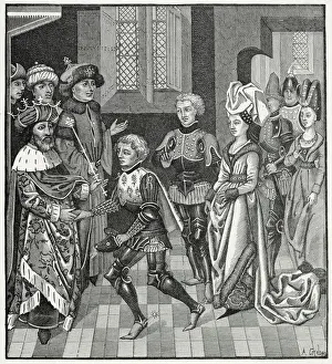 Sans Prints: FIRST CRUSADE Reception of Gautier-sans- Avoir by the King of Hungary