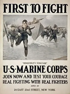 Corps Prints: First to fight - Democracys vanguard US Marine Corps - Join