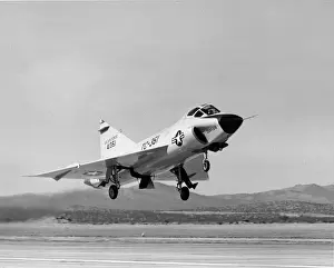 The first flight of the Convair TF-102A Delta Dagger 54-1351