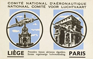 Scheduled Collection: First Flight between Liege and Paris on Sabena Airlines