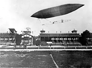 Dumont Prints: The first flight of Santos-Dumont airship No5 from Longc?