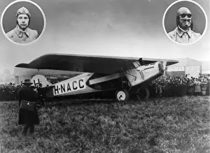 Batavia Prints: The first Fokker FVII H-NACC in flight