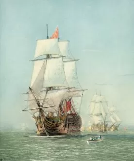 Images Dated 2nd May 2012: The first journey of Victory, 1778