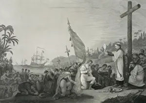 The first landing of Columbus in the new world