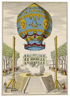 Images Dated 12th October 2007: First Manned Balloon