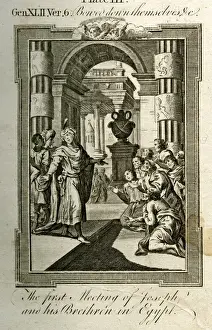 Bankes Prints: First meeting of Joseph and his brothers in Egypt