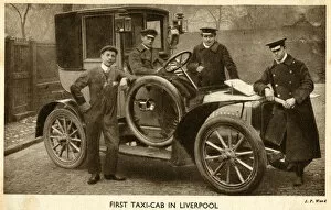 First motorised taxi cab in Liverpool 1906