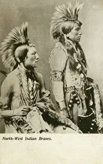 Indians Collection: First Nation warriors of northwestern territories - Canada