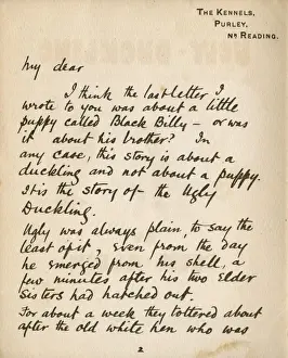 Duckling Prints: First page of a book by Cecil Aldin, Ugly Duckling