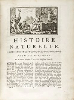 Images Dated 17th July 2014: First page of first discourse: l Histoire Naturelle