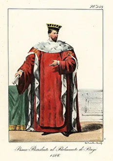 1586 Prints: First President of the Parlement of Paris, 1586