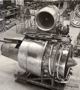 Turbofans Prints: The first production Rolls-Royce RB211 turbofans at Derby
