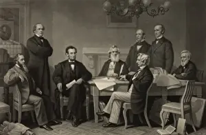 Proclamation Prints: The first reading of the Emancipation Proclamation before th