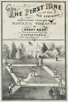 The first nine of the Red Stockings, manufactured from the b