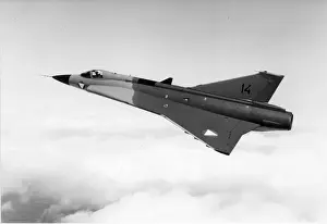 The first Saab J35OE Draken for the Austrian Air Force