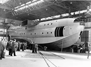 The first Saunders-Roe SR45 Princess during manufacture
