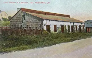 Californian Prints: First theatre in California, Monterey, California, USA