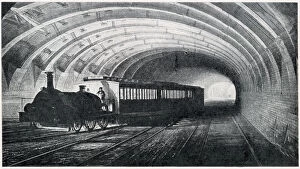 Images Dated 11th February 2020: First underground train, Edgware Road to Kings Cross, London